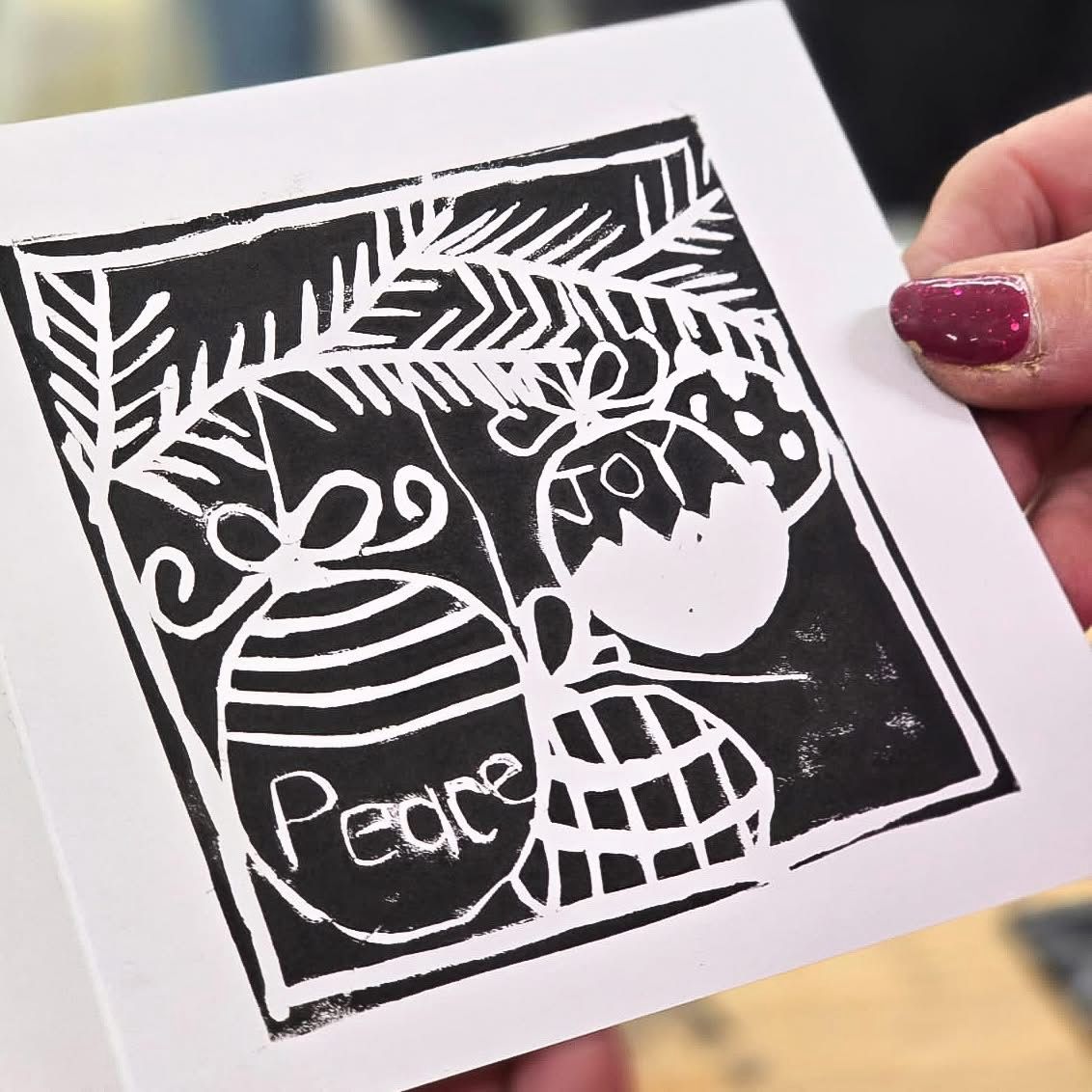 Handmake Your Own Lino Cut Christmas Cards