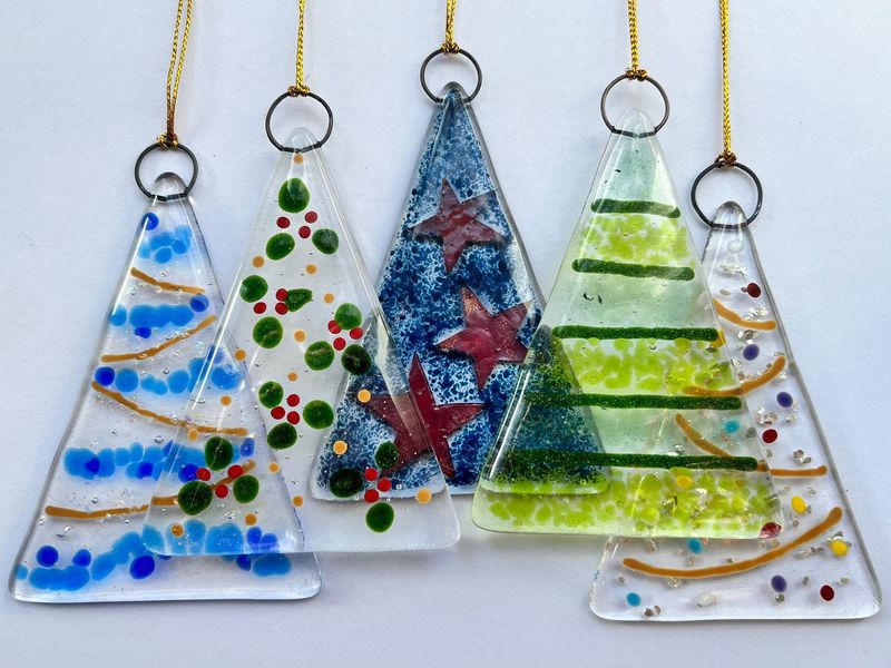 Fused Glass Christmas tree decorations with Arc en Verre Friday 14th November 2025 - 6-8pm