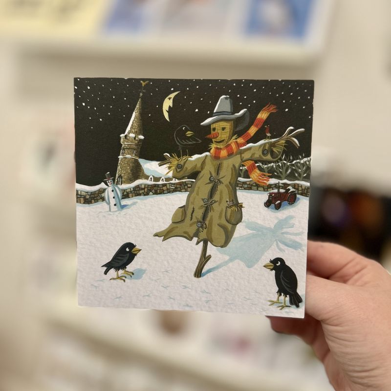 Torteval Scarecrow Christmas Card by Richard Le Goupillot