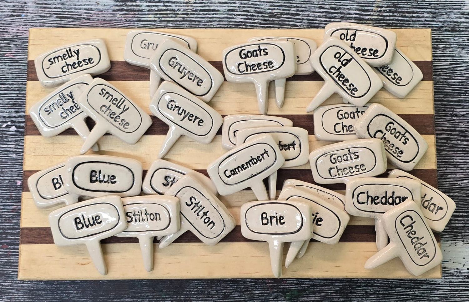 Stoneware Cheese Label by Iris &amp; Dora