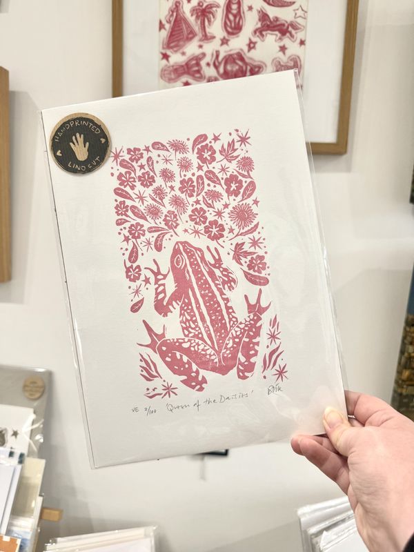 A4 Lino Print by Rebecca Knight Art
