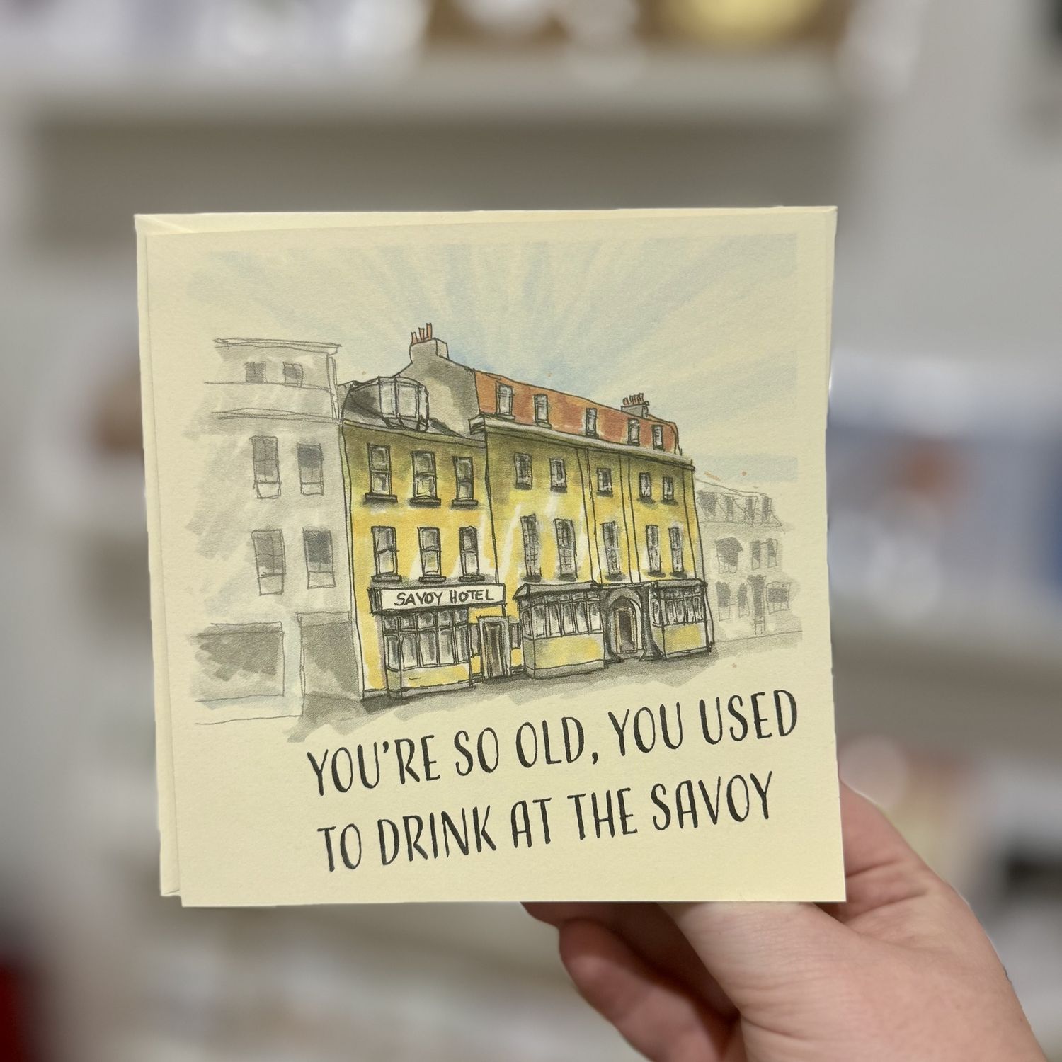 Sketches of Guernsey Cards, Design: You're so Old Savoy