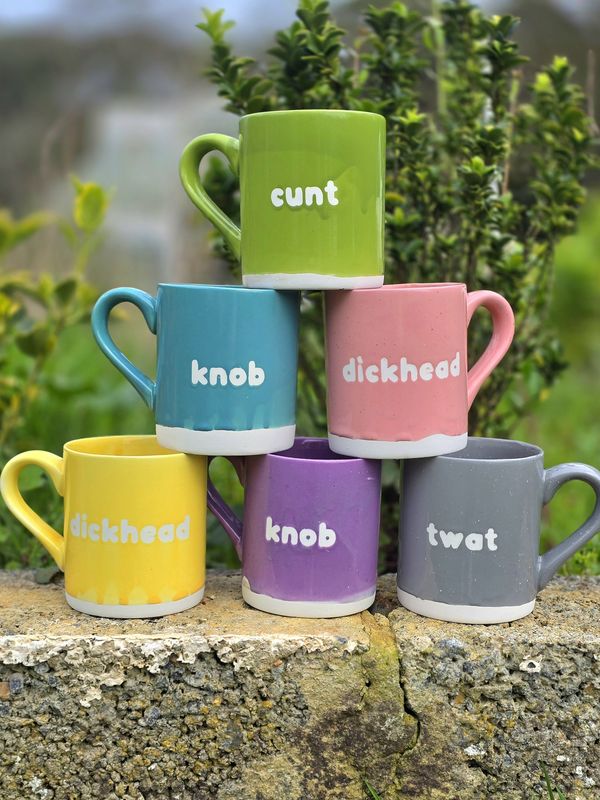 Explicitly Colourful Language Mugs by Iris &amp; Dora