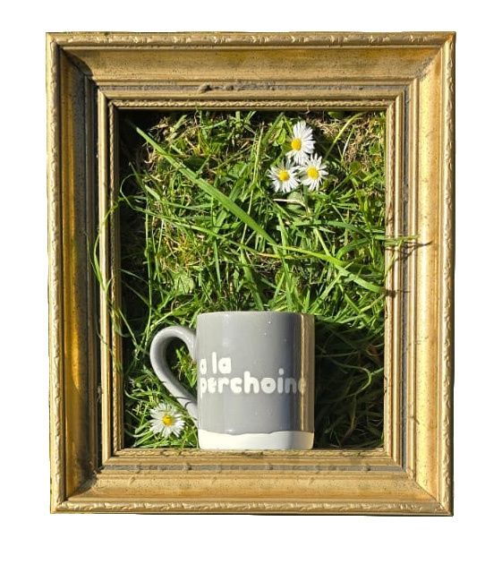 Colourful Language Mugs by Iris &amp; Dora, Colour: Grey, Design: A la Perchoine