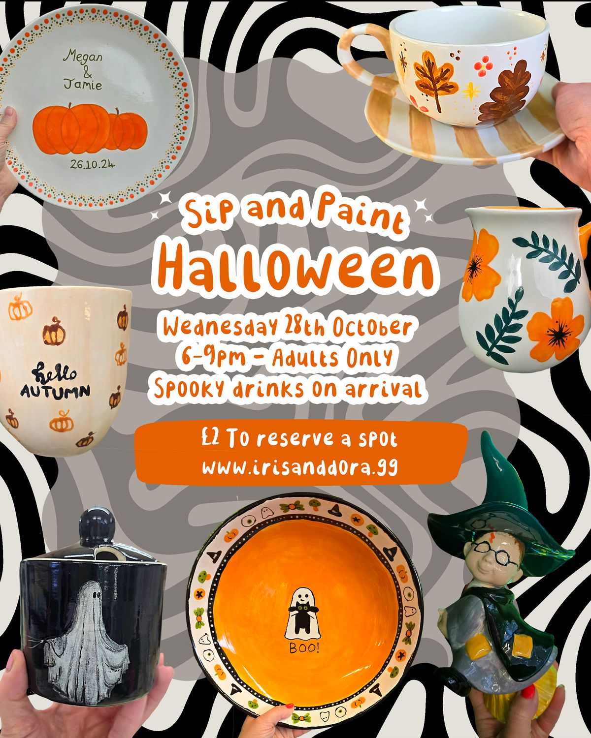 Halloween Sip and Paint Evening - Weds 27th October 2026 - 6-9pm