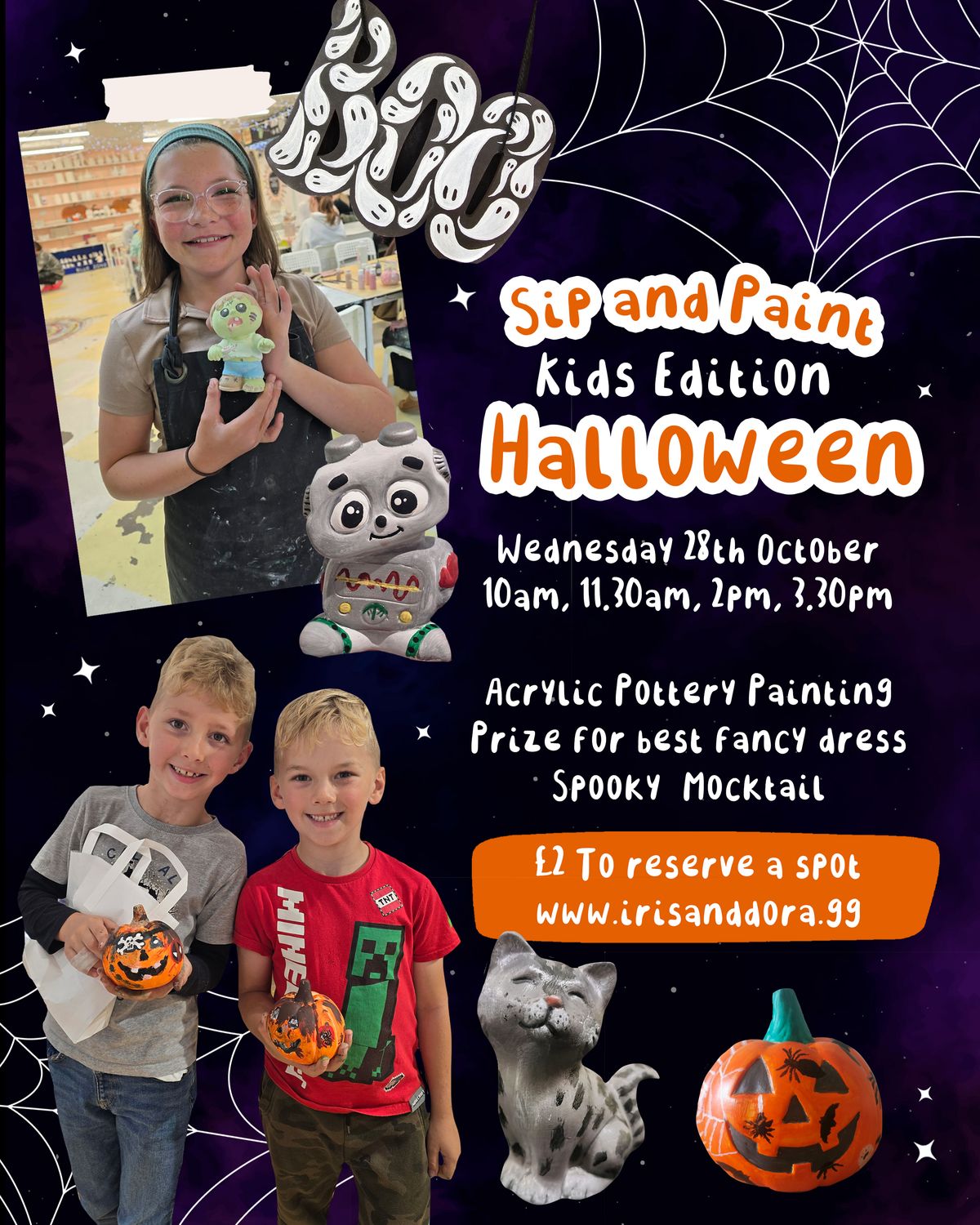 Halloween Sip and Paint Day - KIDS EDITION! Weds 27th October 2026