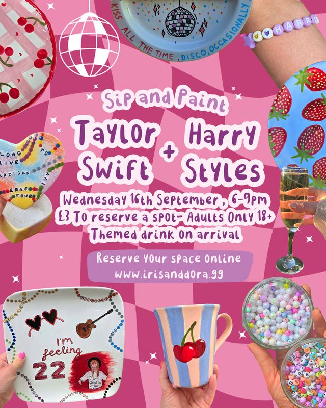 Swift &amp; Styles Themed Sip and Paint Evening - Wednesday 16th September 2026 6-9pm