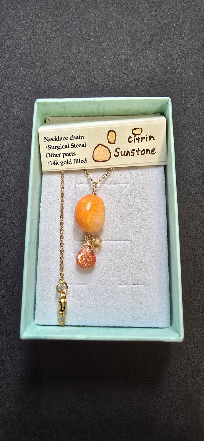 Guernsey Periwinkle Necklace by Happiest Jewellery, Style: Citrin Sunstone #11