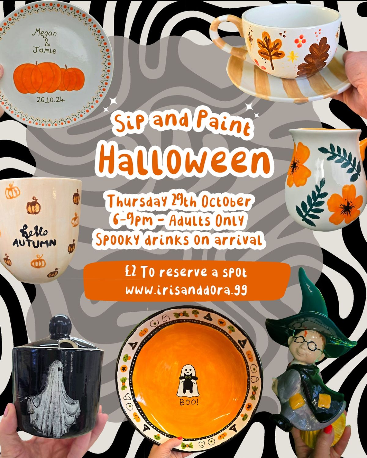 Halloween Sip and Paint Evening - Thursday 29th October 2026 - 6-9pm