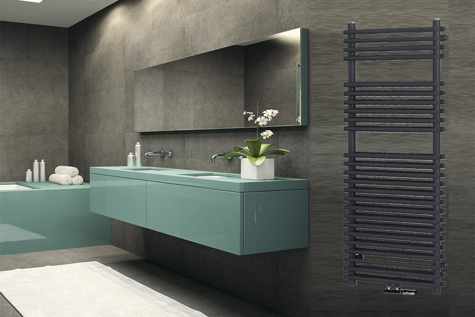 SECHE SERVIETTE DOPPIO DESIGN 1200X600MM ANTHRACITE