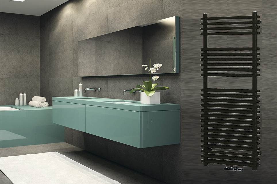 SECHE SERVIETTE DOPPIO DESIGN 1200X600MM NOIR