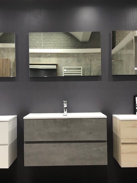 MEUBLE SALLE DE BAIN NEW ELITE ANGELA 600 CIMENT