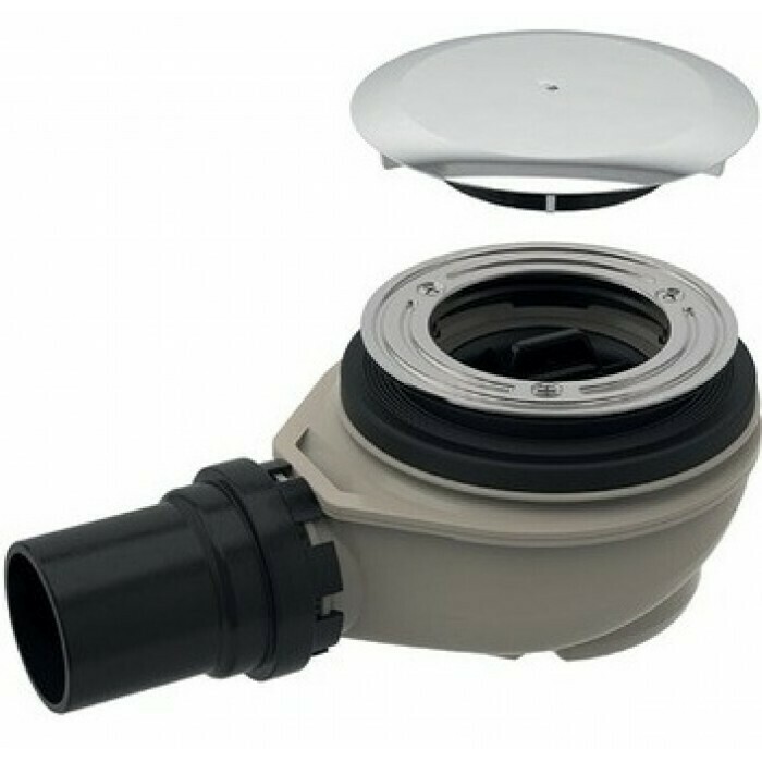 SIPHON DOUCHE GEBERIT 90MM CHROME SORTIE 50MM