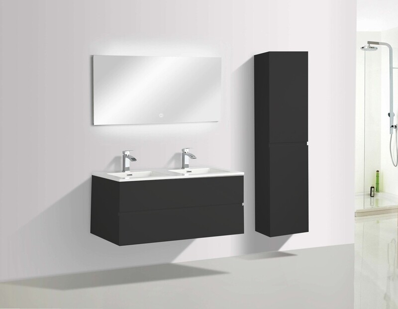 MEUBLE SALLE DE BAIN NEW ELITE ANGELA 1200 BLACK composition vasque
