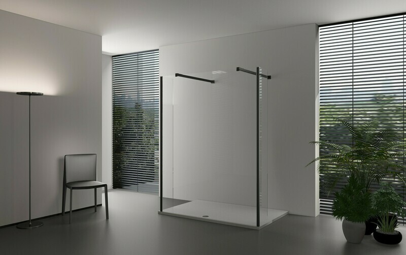 PAROI DE DOUCHE VERSION MURALE 80CM VERRE TRANSPARENT VITRA-1076 AVEC PANNEAUX LATERAUX PIVOTANTS VITRA-1041