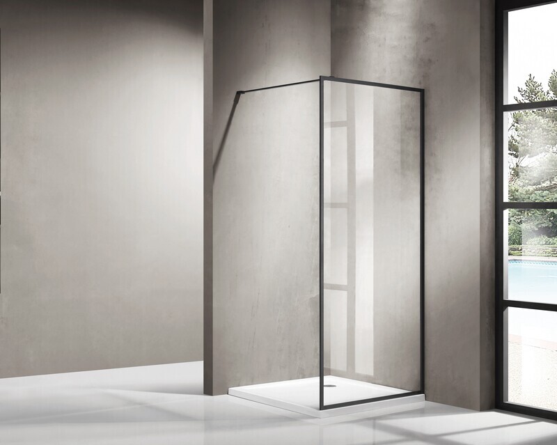 PAROI DE DOUCHE VERSION D'ANGLE OUVERTE 120CM BLACK SERIES 3120