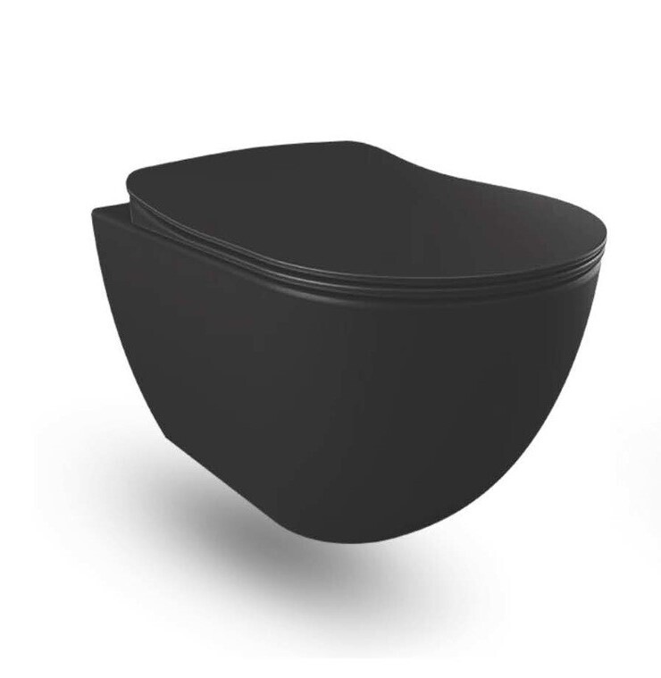 WC suspendu MORINA BLACK RIMLESS