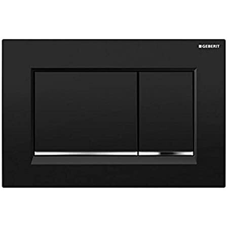 Touche de commande GEBERIT SIGMA30 Noir / chromé brillant