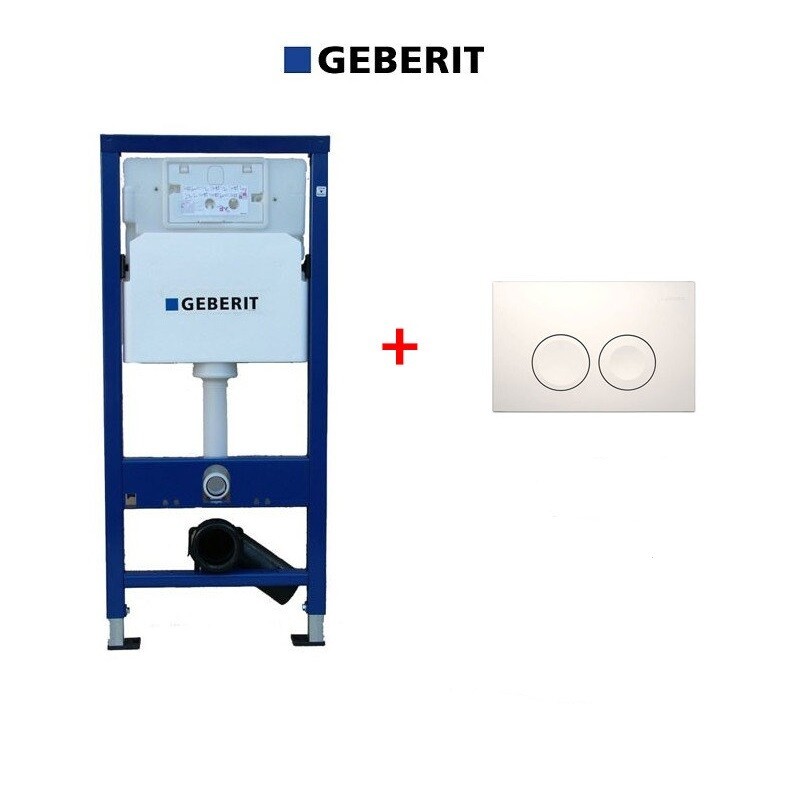 Composition Geberit  DELTA UP 100 + Plaque delta 21 blanc
