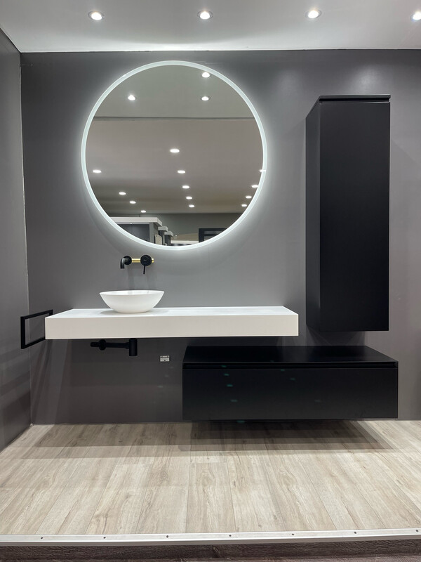 MEUBLE SALLE DE BAIN ELEGANCE MONA 120 + PLAN ROCK