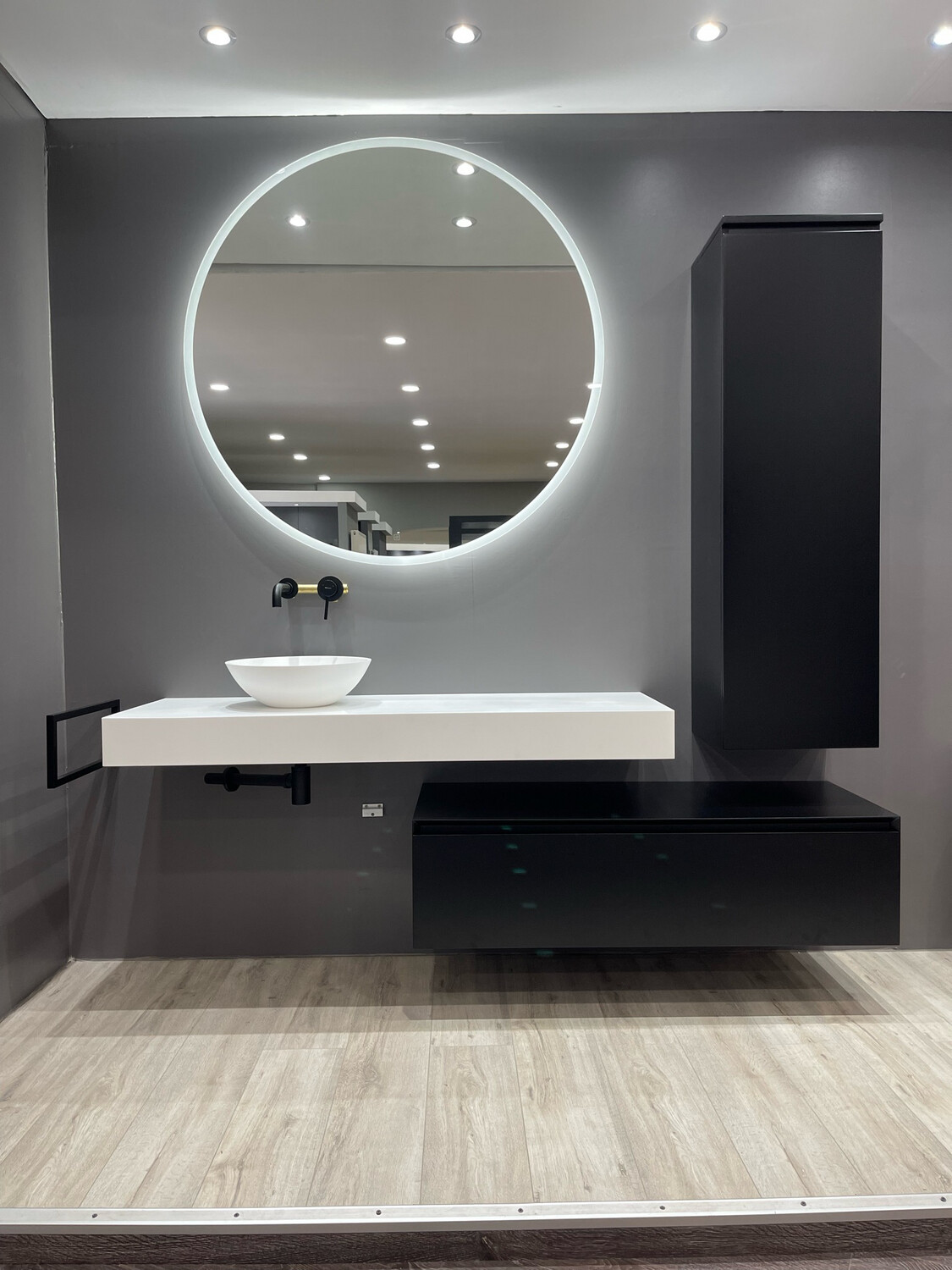MEUBLE SALLE DE BAIN ELEGANCE MONA 120 + PLAN ROCK