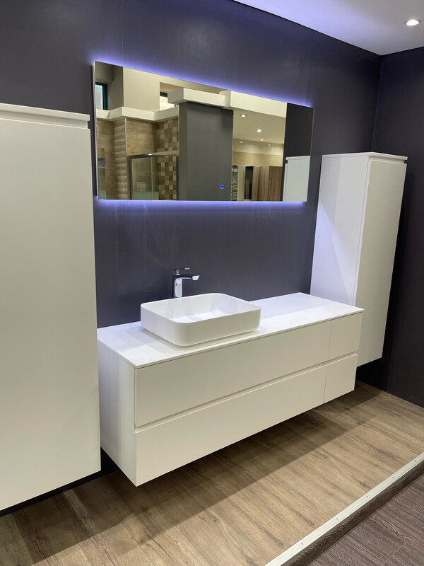 MEUBLE SALLE DE BAIN COMPOSITION ANGELA 120 GAUCHE + ANGELA 30