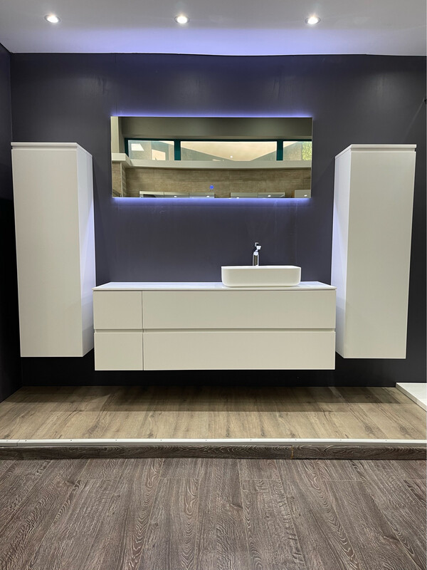 MEUBLE SALLE DE BAIN COMPOSITION ANGELA 120 DROITE + ANGELA 30