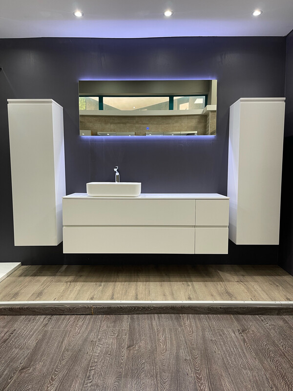 MEUBLE SALLE DE BAIN COMPOSITION ANGELA 120 GAUCHE + ANGELA 30