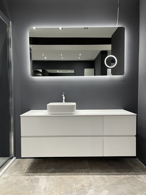 MEUBLE SALLE DE BAIN COMPOSITION ANGELA 140 GAUCHE