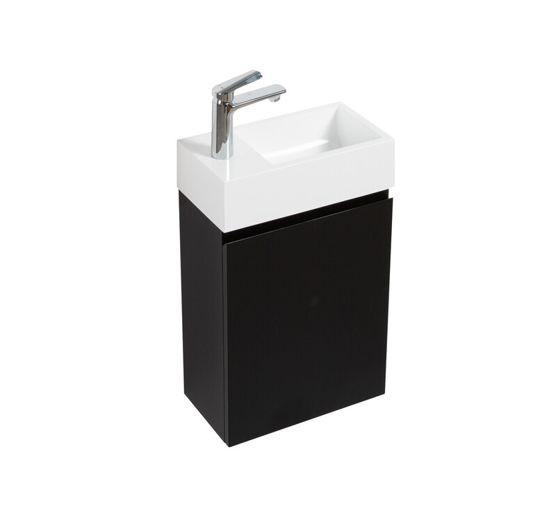 MEUBLE WC SUSPENDU NEW ELITE HERA 400 NOIR MAT