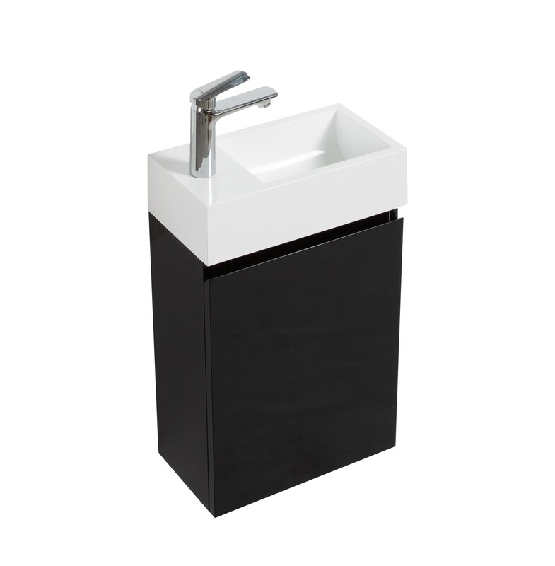 MEUBLE WC SUSPENDU NEW ELITE HERA 400 NOIR LAQUE