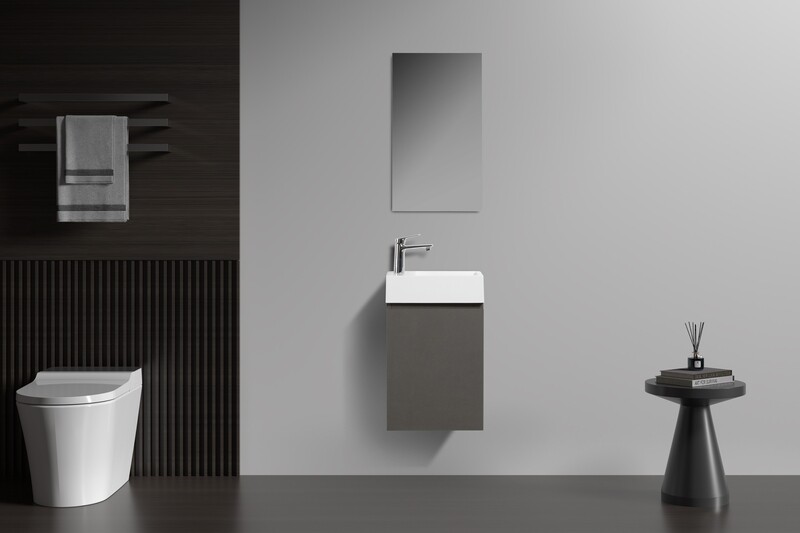 MEUBLE WC SUSPENDU NEW ELITE HERA 400 CIMENT SLATE ASH