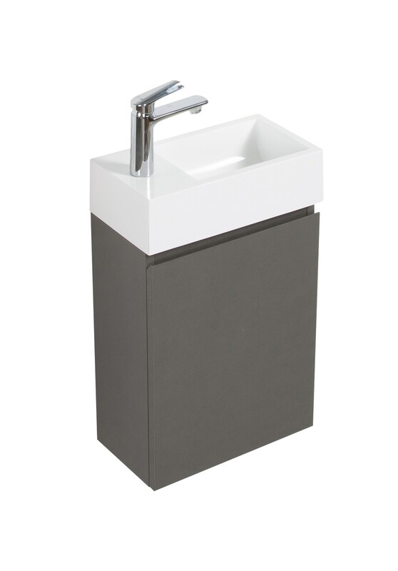 MEUBLE WC SUSPENDU NEW ELITE HERA 400 CIMENT SLATE ASH