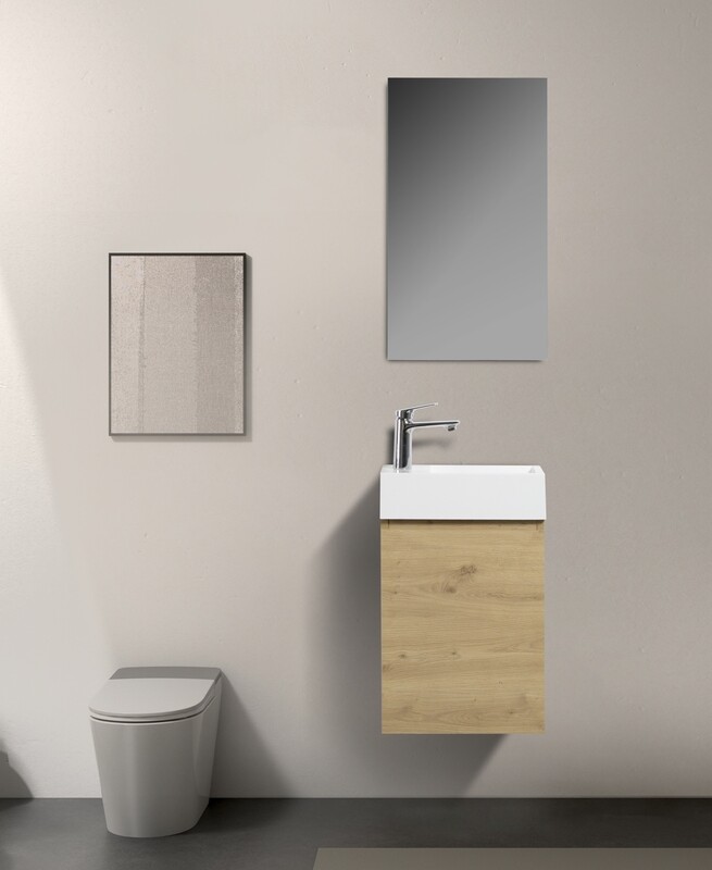 MEUBLE WC SUSPENDU NEW ELITE HERA 400 CHENE A.OAK
