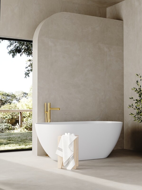 BAIGNOIRE ILOT NEVIS 1700 WHITE SOLID SURFACE
