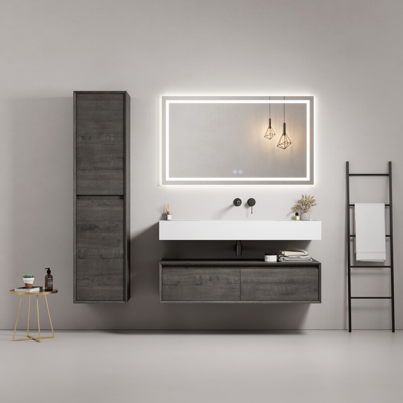 MEUBLE SALLE DE BAIN VOGUE 120 SMOKE OAK