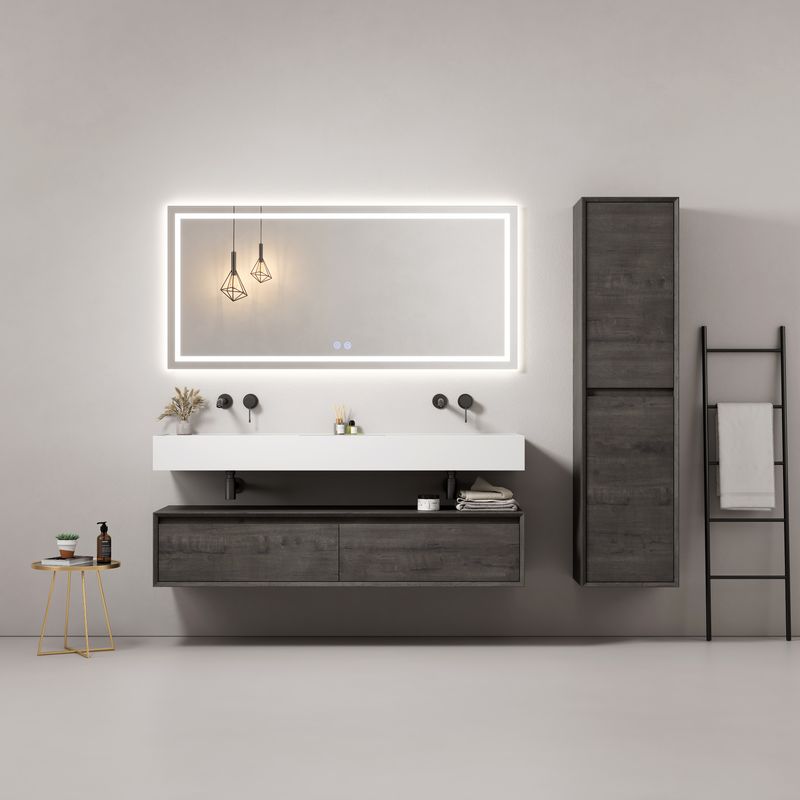 MEUBLE SALLE DE BAIN VOGUE 150 SMOKE OAK