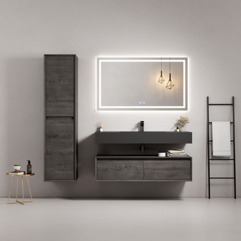 MEUBLE SALLE DE BAIN VOGUE 120 SMOKE OAK