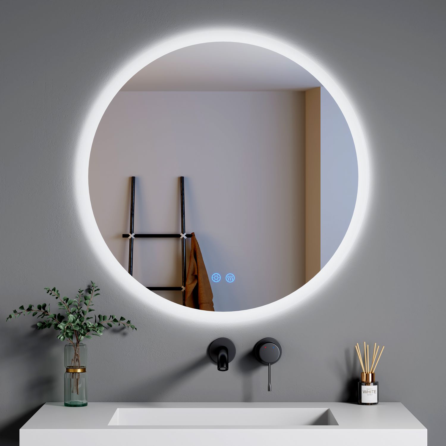 MIROIR LED VOGUE LINE ROUND MW 800X35MM