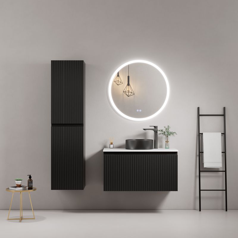 MEUBLE SALLE DE BAIN VOGUE LINE 90 BLACK MAT