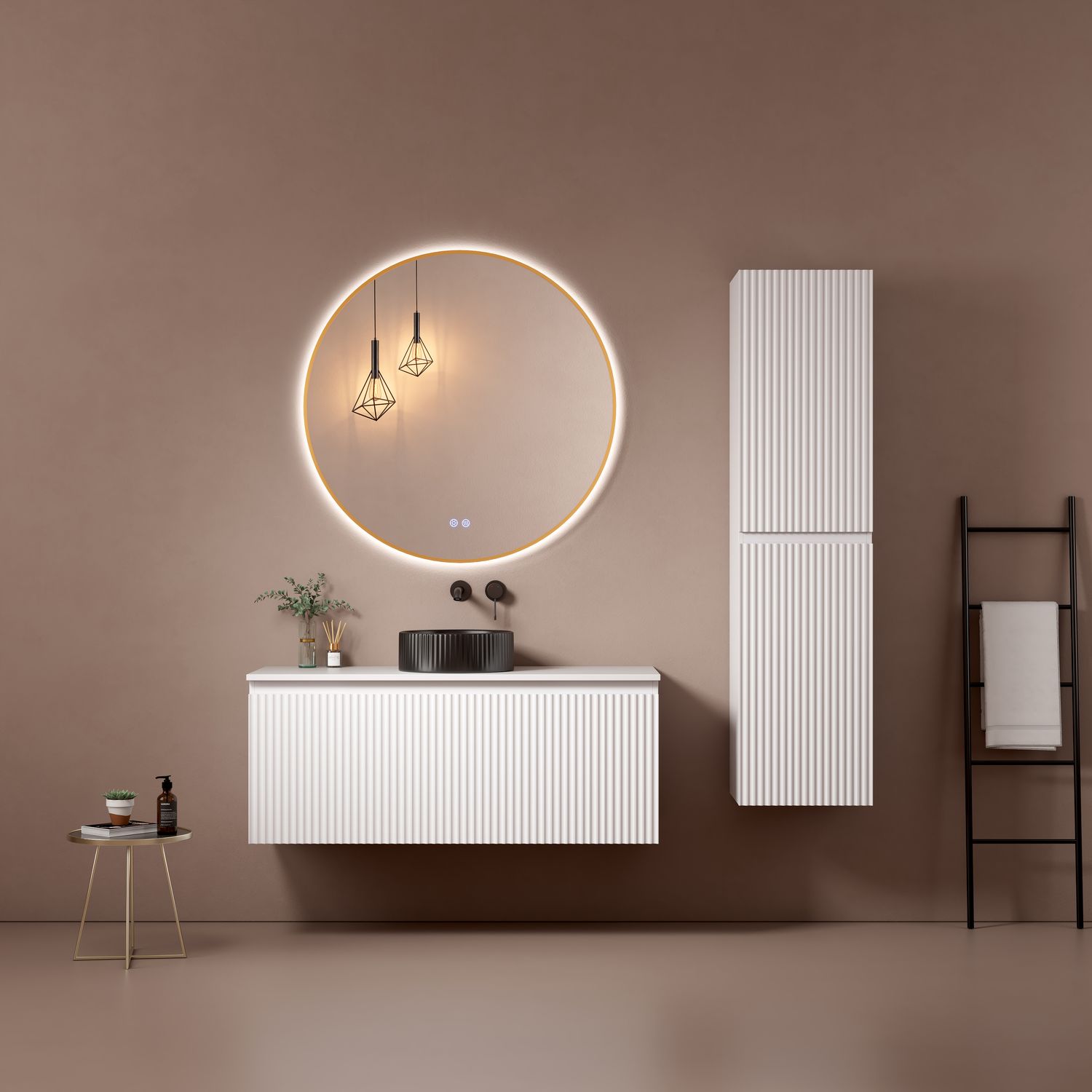 MEUBLE SALLE DE BAIN VOGUE LINE 120 WHITE MAT