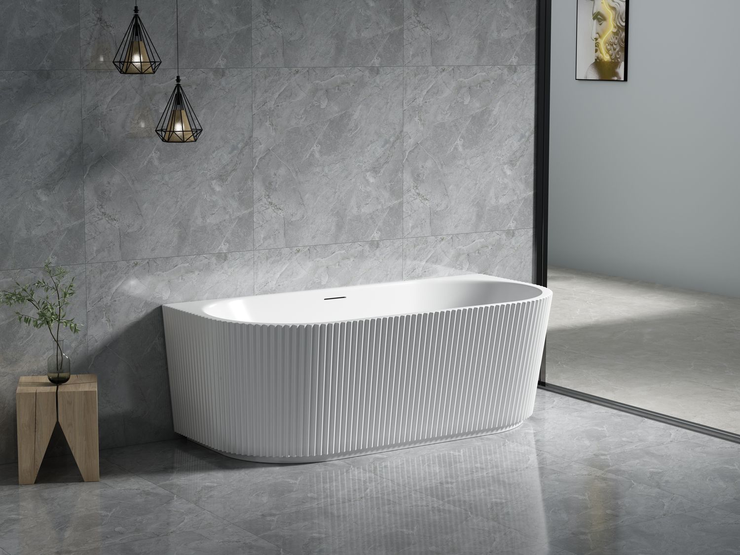 Baignoire ilot Lucia mat 1780