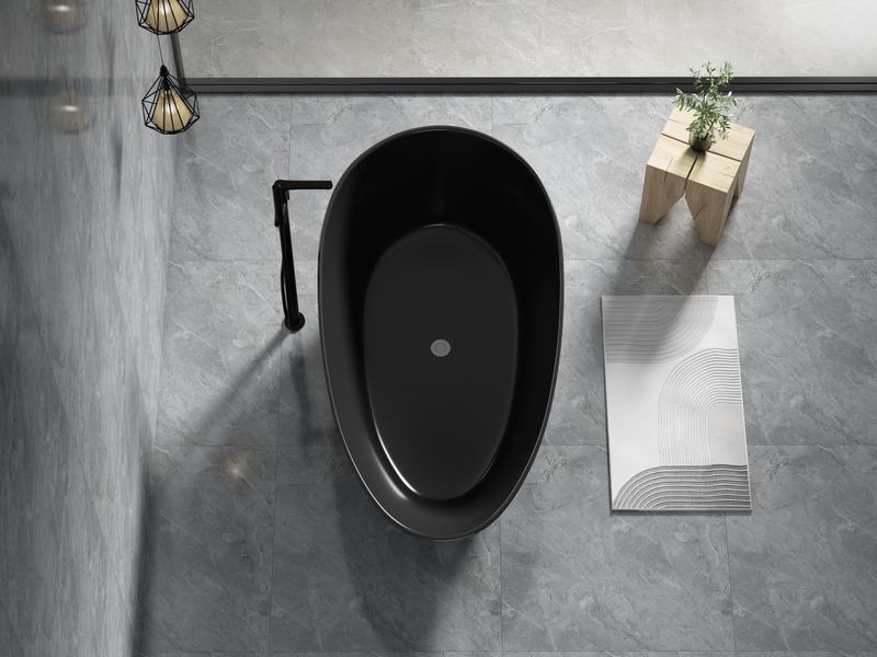 Baignoire ilot Lara mat black 1786
