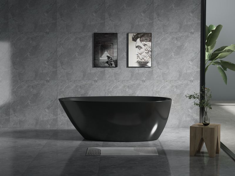 Baignoire ilot Lara mat black 1786