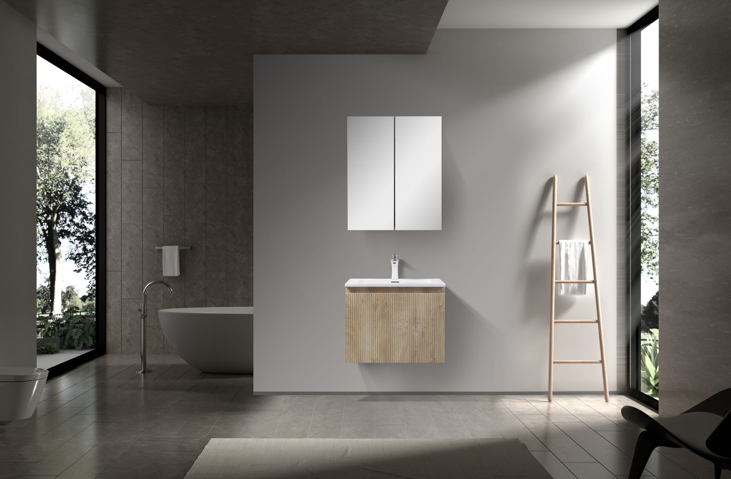 MEUBLE SALLE DE BAIN NEW ELITE ANGELA 600 LINER