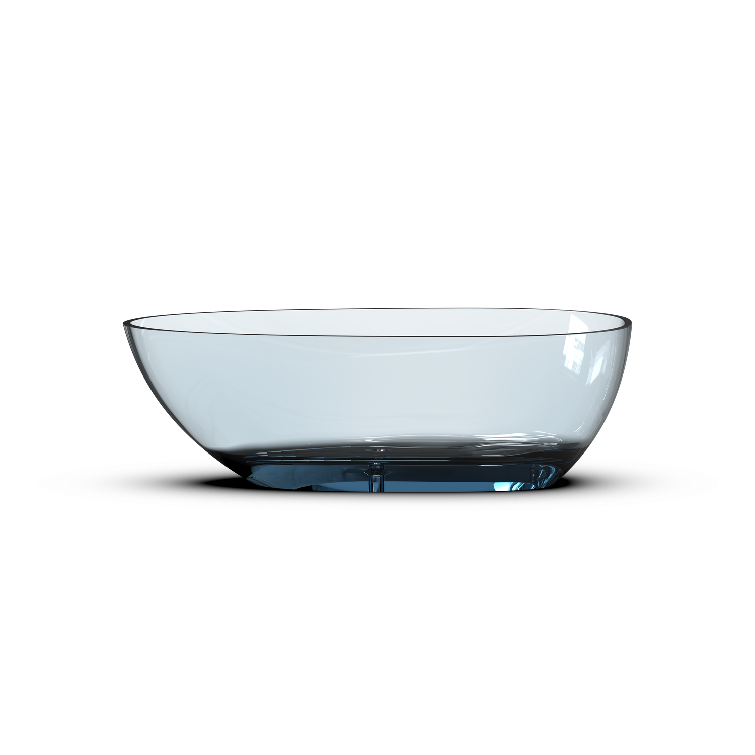 Baignoire ilot  Solid surface transparent Naomi blue