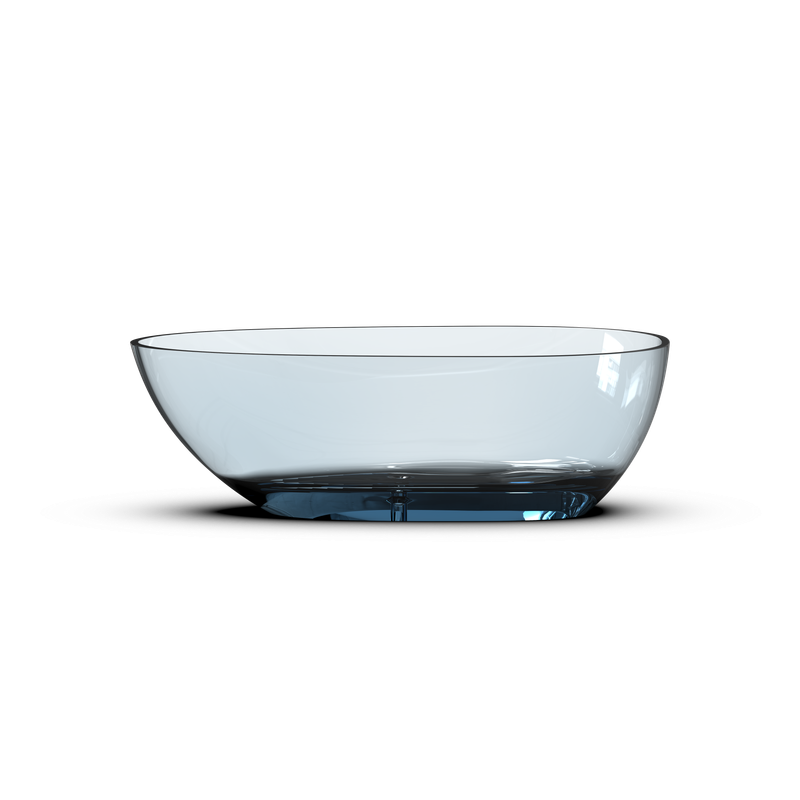 Baignoire ilot  Solid surface transparent Naomi blue