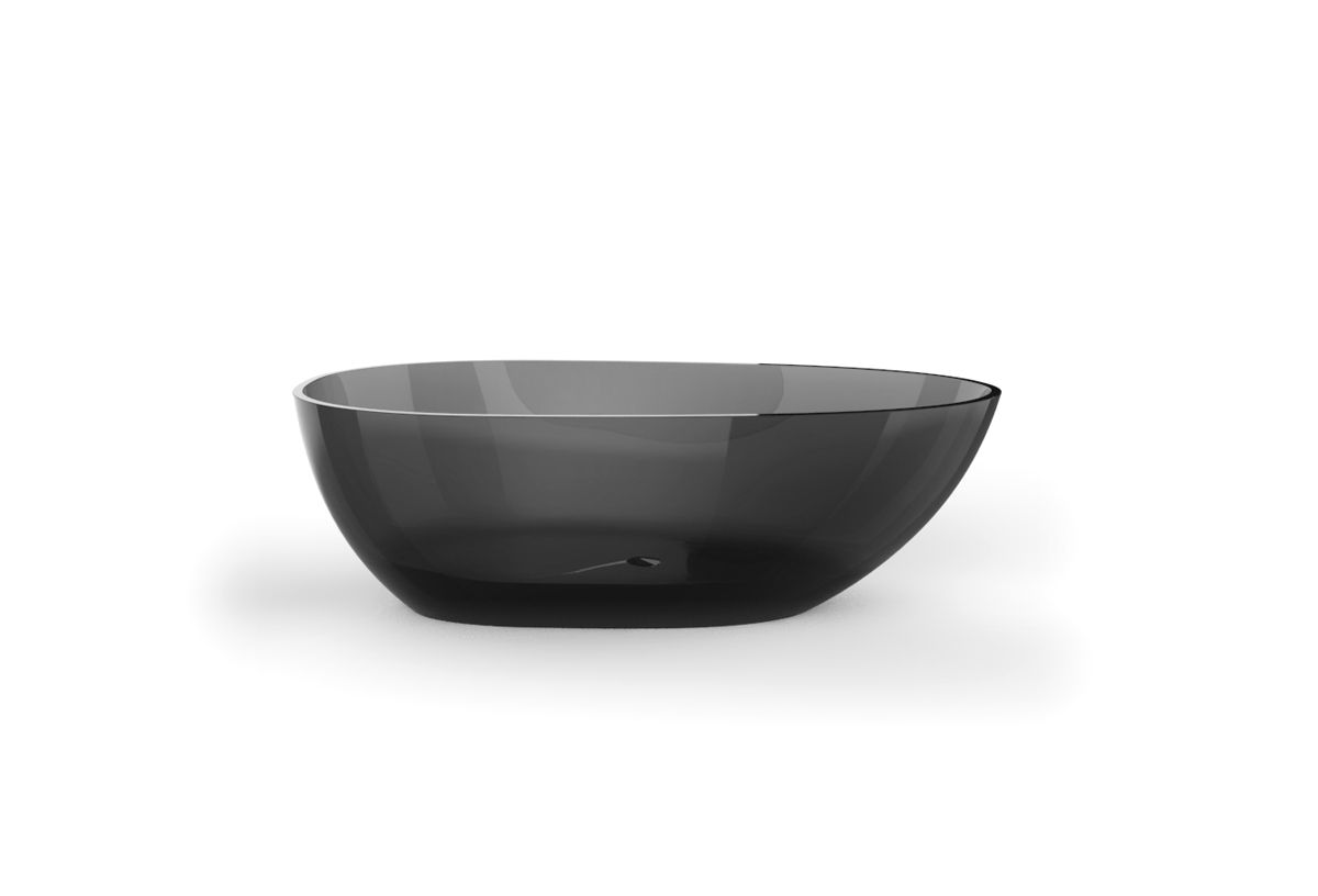 Baignoire ilot  Solid surface transparent Naomi black
