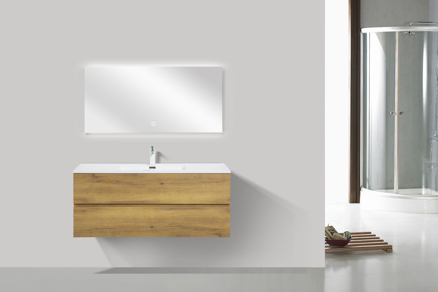 MEUBLE SALLE DE BAIN NEW ELITE ANGELA 1200 F.OAK centrale