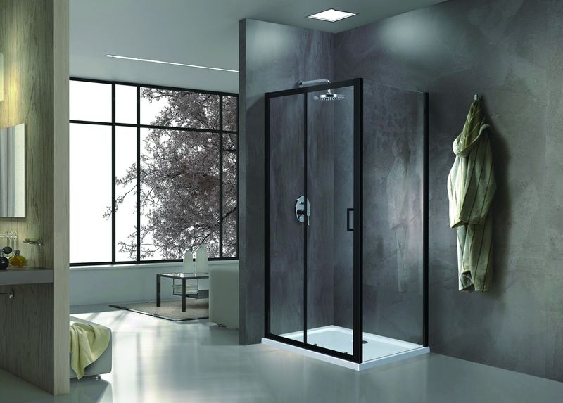 COIN DE DOUCHE PORTE  COULISSANTE 6MM EAB003+004 900X1200X2000MM